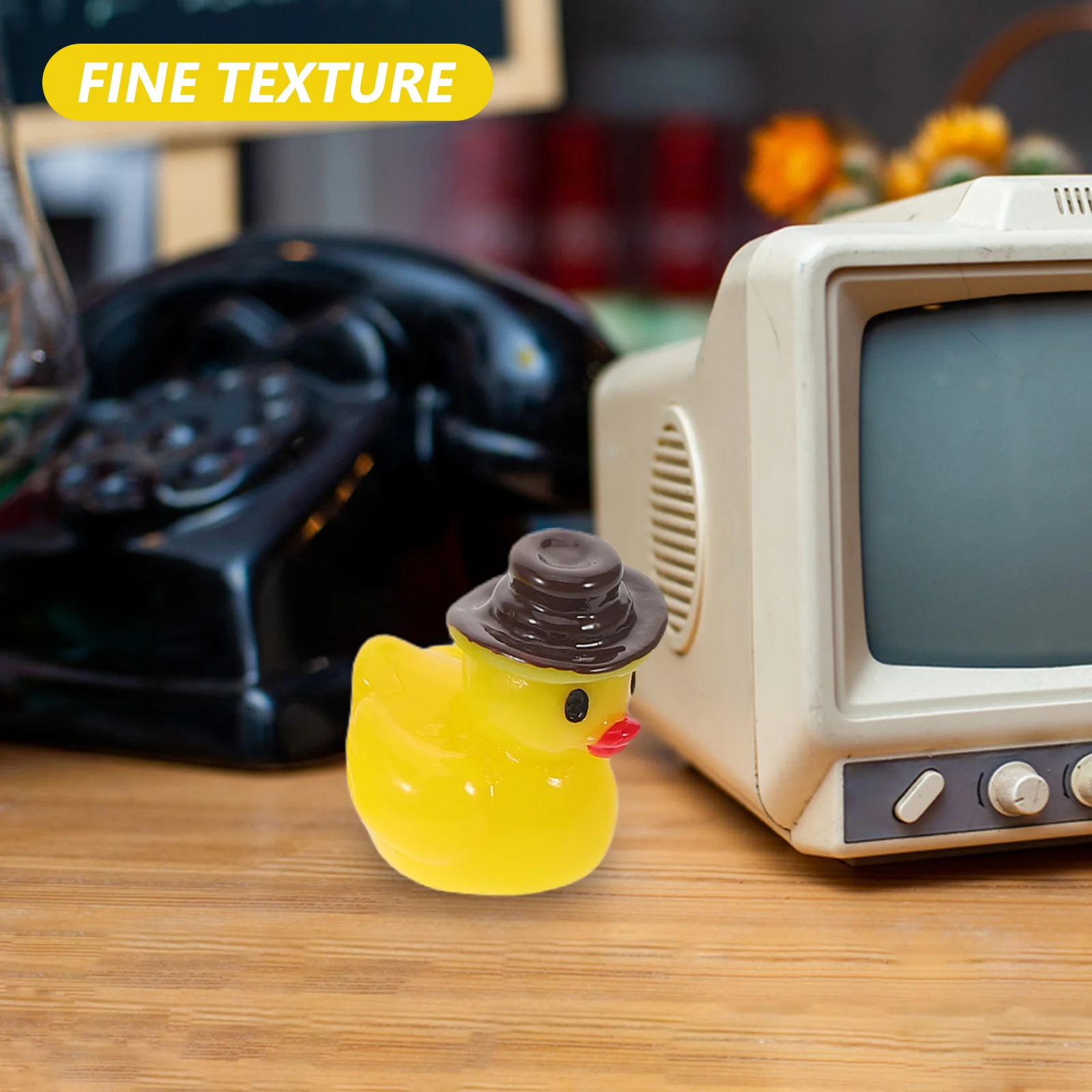 50 pièces Cowboy occidental résine canard Mini réaliste petit Animal décor bricolage fée jardin mousse paysage Aquarium Cowboy résine canard