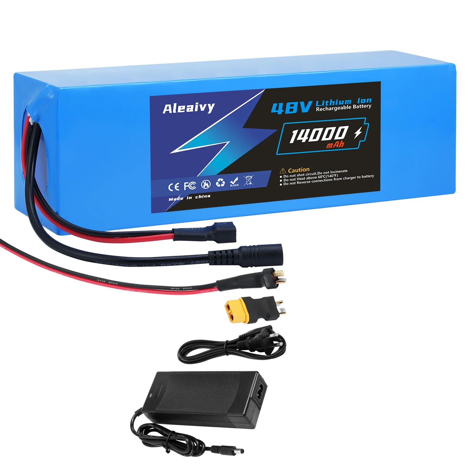 Long Range 48V  10000mAh/14000Ah Lithium Battery Pack with BMS and Charger High Performance Power for Scooter Bicycle Use