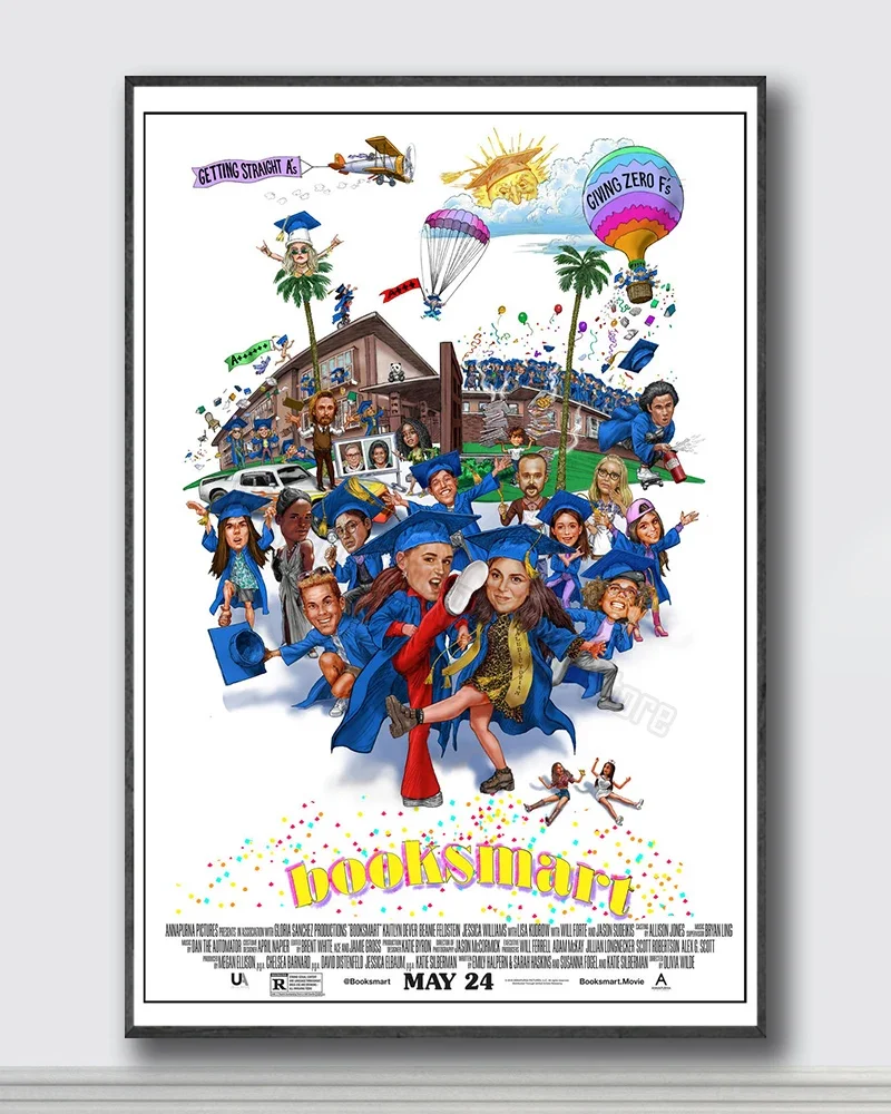 NJ004 Booksmart Movie 4 Silk Posters and Prints wall art  Art Poster Home Decor