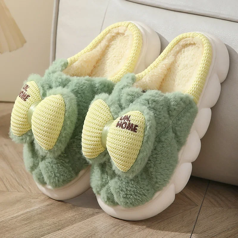 Winter Slippers For Women Warm Shoes Sweet Fairy Tale Snow White Cartoon Butterfly In Door Soft Comfortable Princess