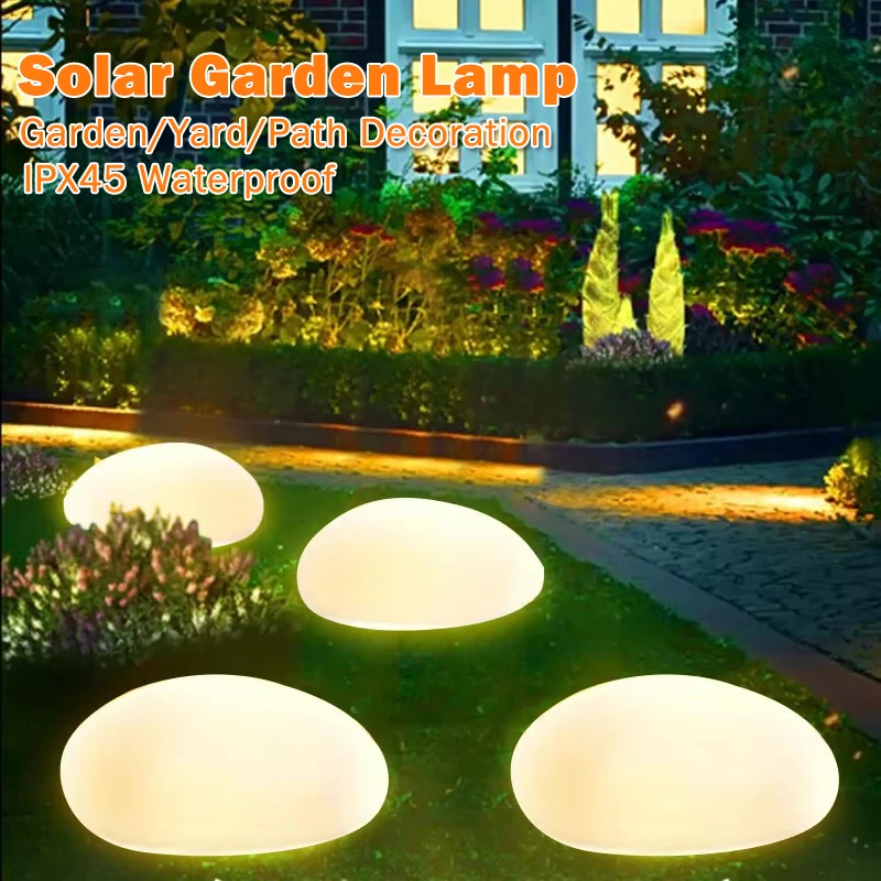 

Nice Solar Garden Lights Outdoor, Waterproof Solar Powered Stone Light，Outdoor Landscaping Lights For Garden Pathway Yard Lawn L