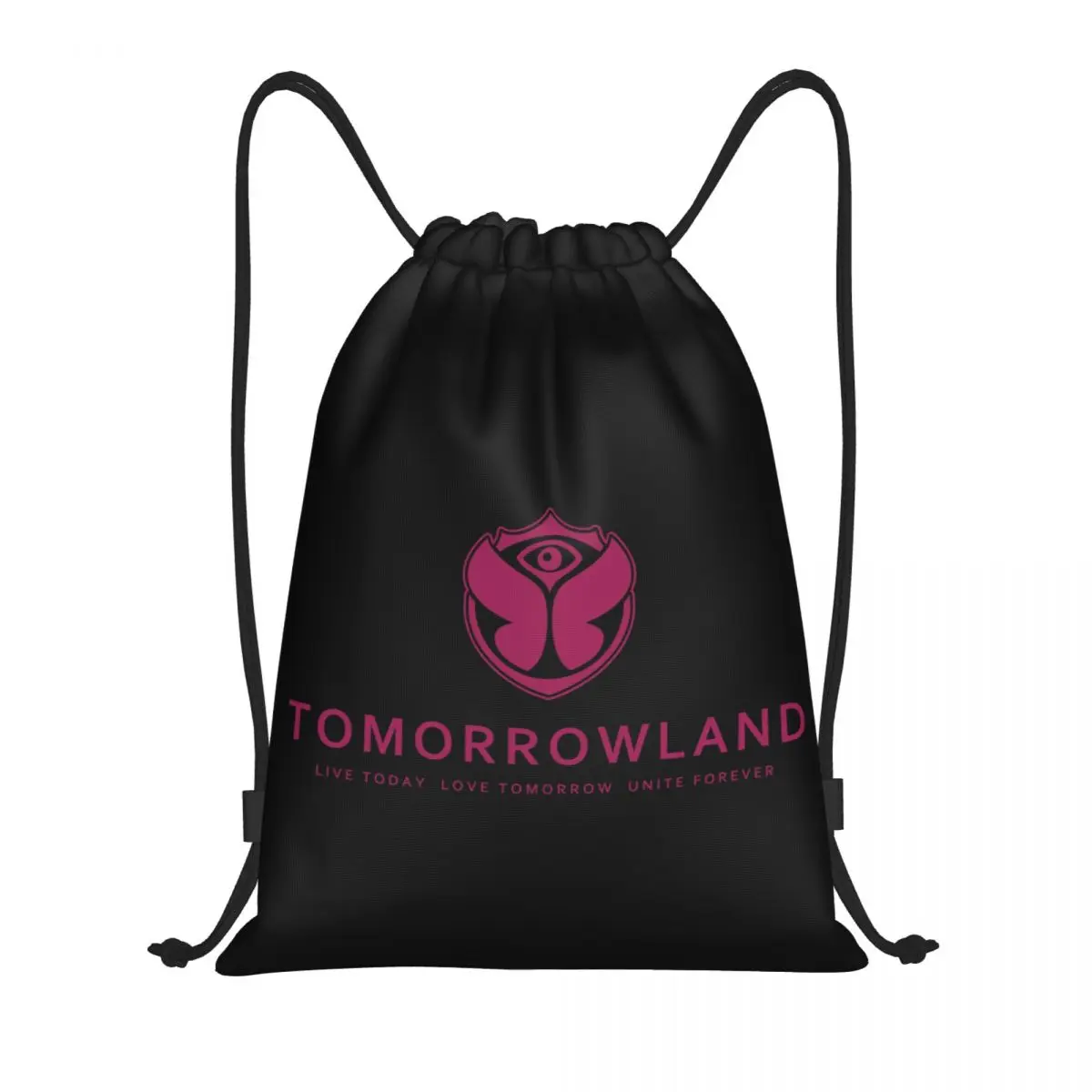 Custom Tomorrowlands Drawstring Backpack Bags Lightweight Belgian Electronic Dance Music Festival Gym Sackpack Sacks for Yoga