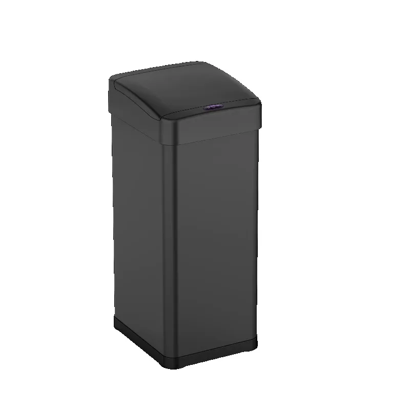 30L high-quality square touch stainless steel trash can kitchen trash can, suitable for families, hotels, office buildings