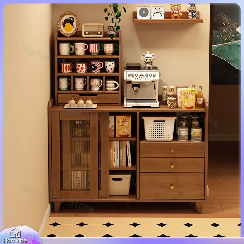 Modern Dining Sideboard Cabinet Wall Mounted Storage Unit Kitchen Living Room Furniture Tea Wine Rack Organizer Shelf Home