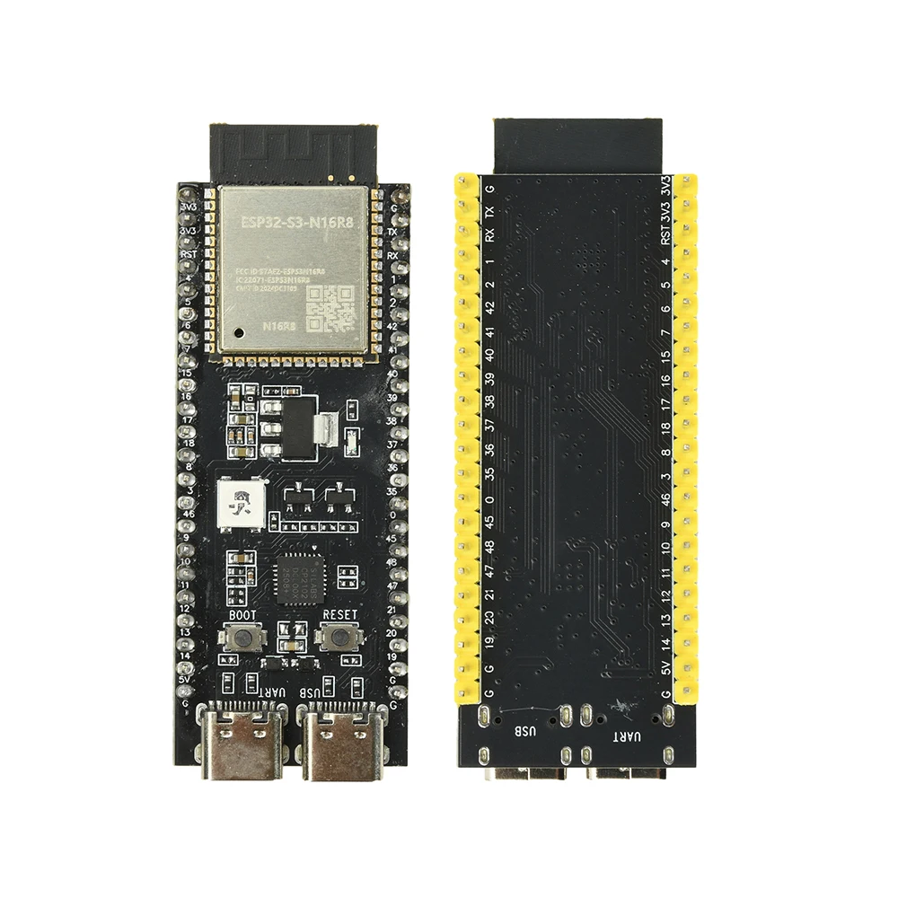 ESP32-S3-DevKitC-1 Wi-Fi and Bluetooth Development Board, ESP32-S3-N16R8 Module, 44-Pin, Suitable for IoT and Smart Homes Etc.