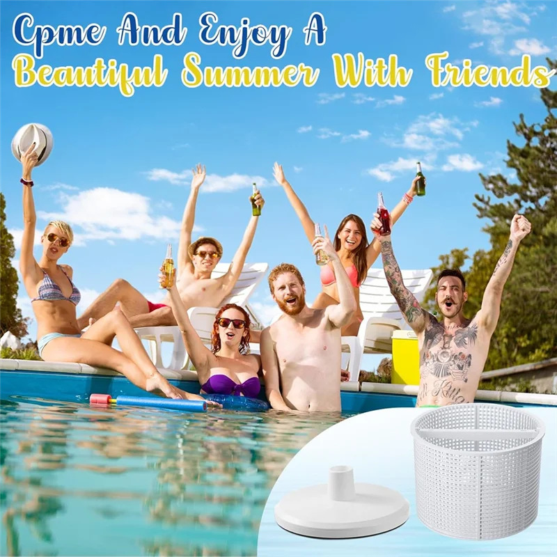 

A70P 2Pcs 7In SPX1082CA Pool Skimmer Basket And 2Pcs SP1106 Vacuum Plate For Hayward Skim Vac In-Ground Swimming Pool Skimmer