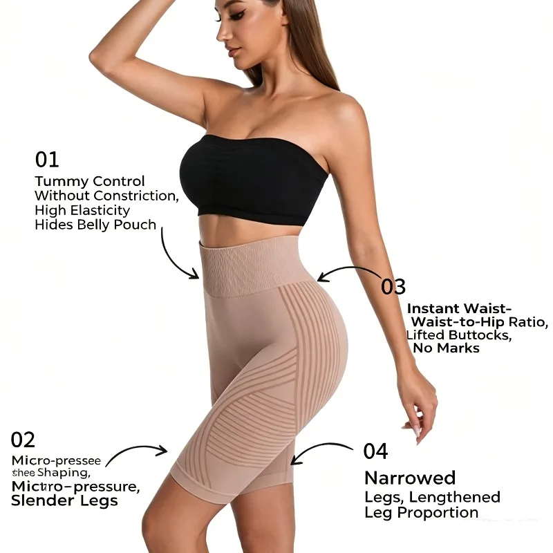 Spring Summer Curved Line Ribbed Womens Yoga Shorts Seamless High Elastic Wrinkle Resistant Waist Gym Casual Sports Tight Shorts