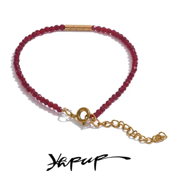 Yhpup ancora ankela אנקלה צמיד דק 2024 אופנה פופולרית מעודנת צמיד נירוסטה חרוזים תכשיטים בעבודת יד