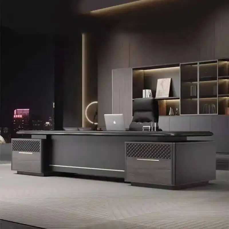 Escritorio De almacenamiento De diseño De ordenador para estudio De oficina, escritorio De trabajo De pie, Escritorios De ordenador De madera, muebles para el hogar