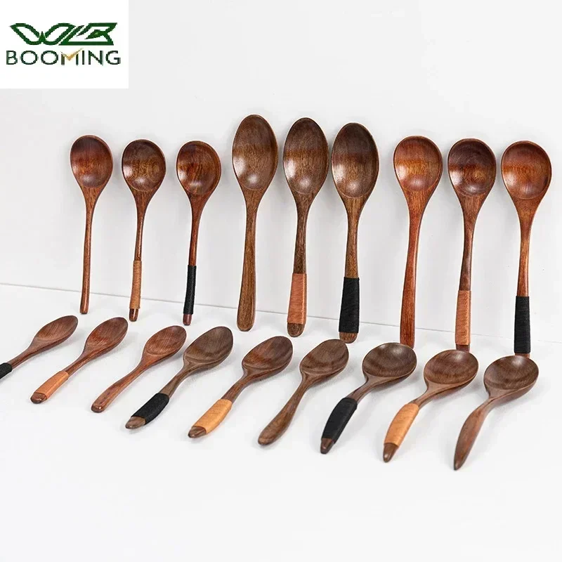 Spoon Wooden Spoons for Cooking Utensil Ice Cream Coffee Tea Soup Spoon Dinner Tableware Kitchen Teaspoon Catering Supplies