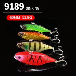 60mm 12g Sinking Vibration Fishing Lures Long Casting VIB Artificial Bait Pesca Twitch Wobbler for Bass Pike Swimbait Equipment