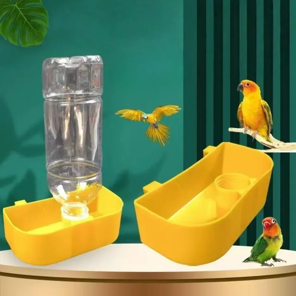 Parrot Pigeon Large Capacity Water Drinker with Hook Bird Cage Dedicated Hanging Plastic Drinking Cup Multi Purpose Pet Supplies