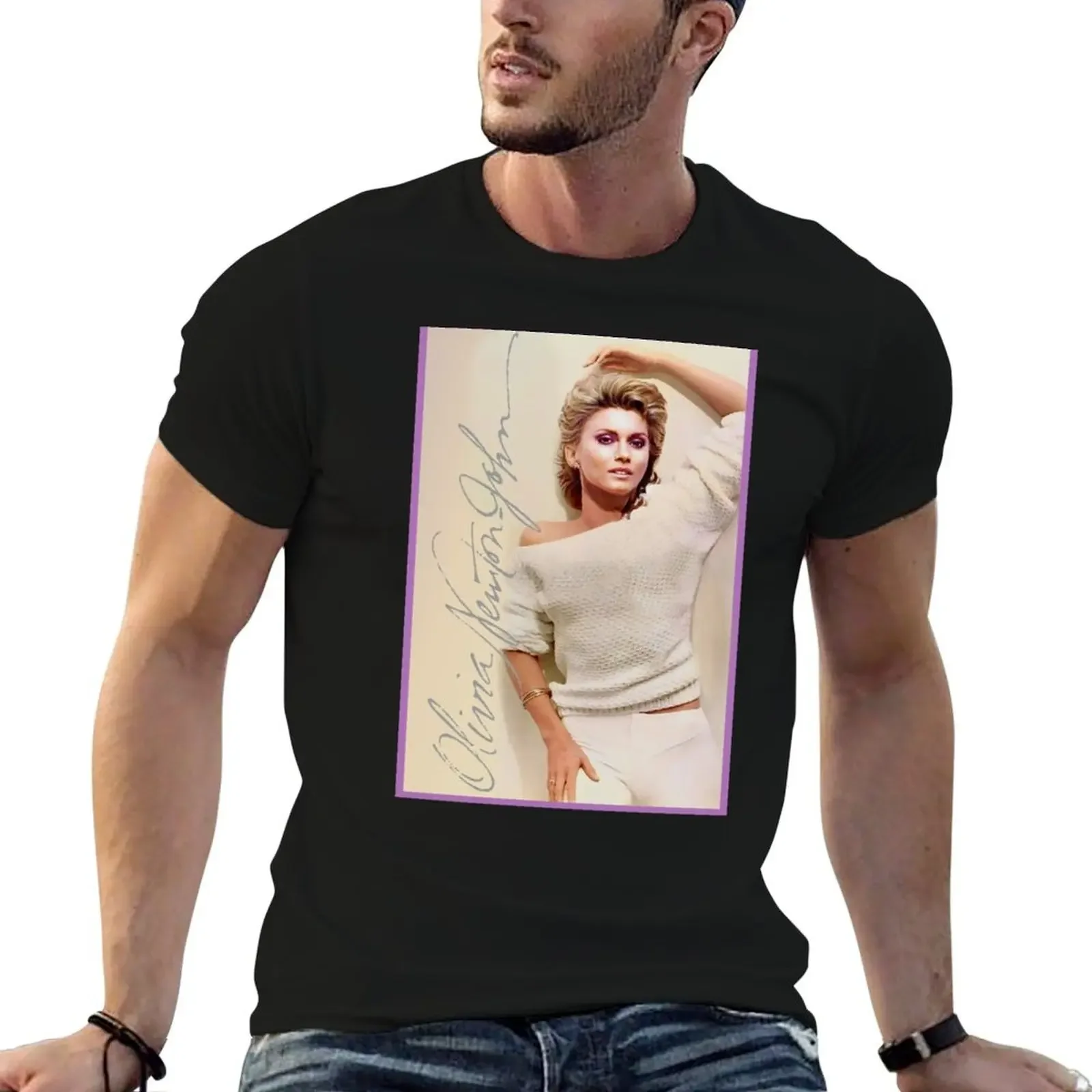 Olivia Newton-John - Greatest Hits - 1982 T-Shirt oversizeds baggy shirts t shirts for men cotton