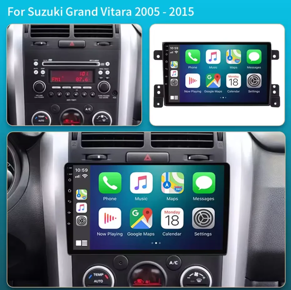 Android For Suzuki Grand Vitara 3 2005 - 2015 Car Radio Multimidia Player GPS Navigation 4G Carplay Car Intelligent Systems WIFI