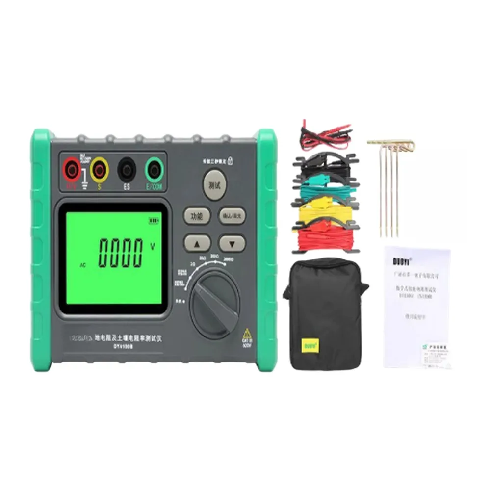 DY4100 Digital Ground Resistance Tester 3 Wire Earth Meter For Power System Electrical Equipment And Outdoor Testing Tool