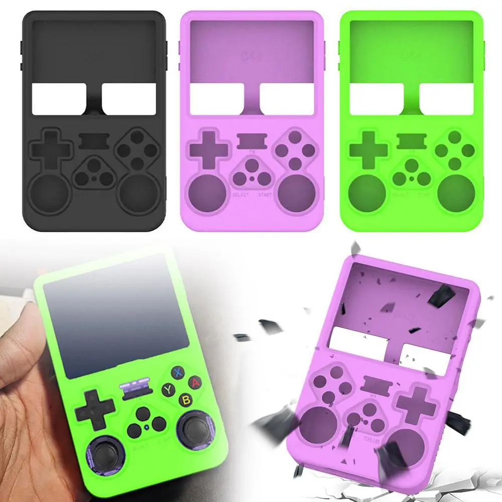 For R36S Handheld Game Console Silicone Protective Case Scratch Resistant Dustproof Storage Box Soft Shell