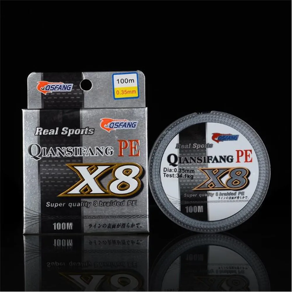 

High Strength 8 Braid 100M 0.6#-10# PE High Tension Anti-bite Fishing Line