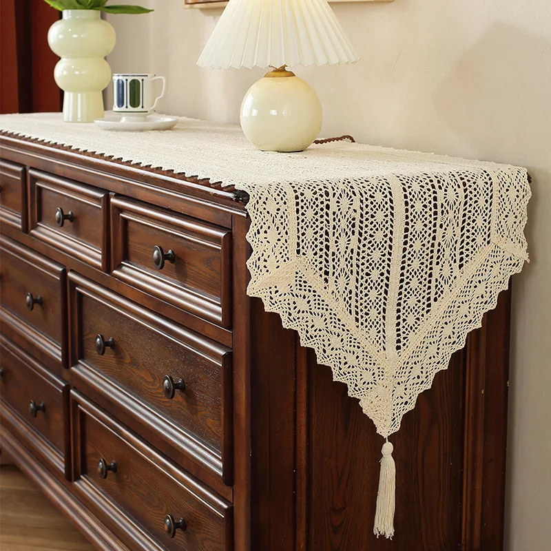 Romantic Lace Table Runner Retro Pattern For Wedding Decor Banquet Party Dining Table Runner Farmhouse Home Accessory