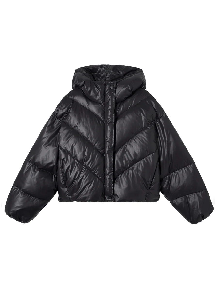 

Женская теплая зимняя куртка-пуховик IAMCPLUS с длинным рукавом и молнией