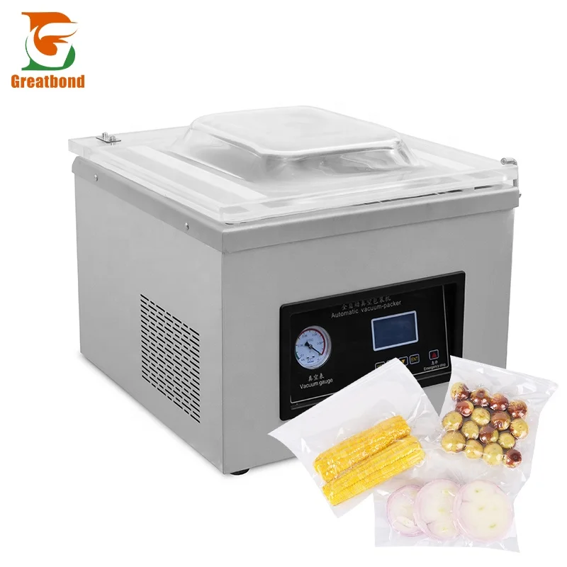 Good Quality Dz 400 Desktop Single Chamber Wet Dry Liquid Food Small Household Vacuum Sealer Packing Machine With Date Printing