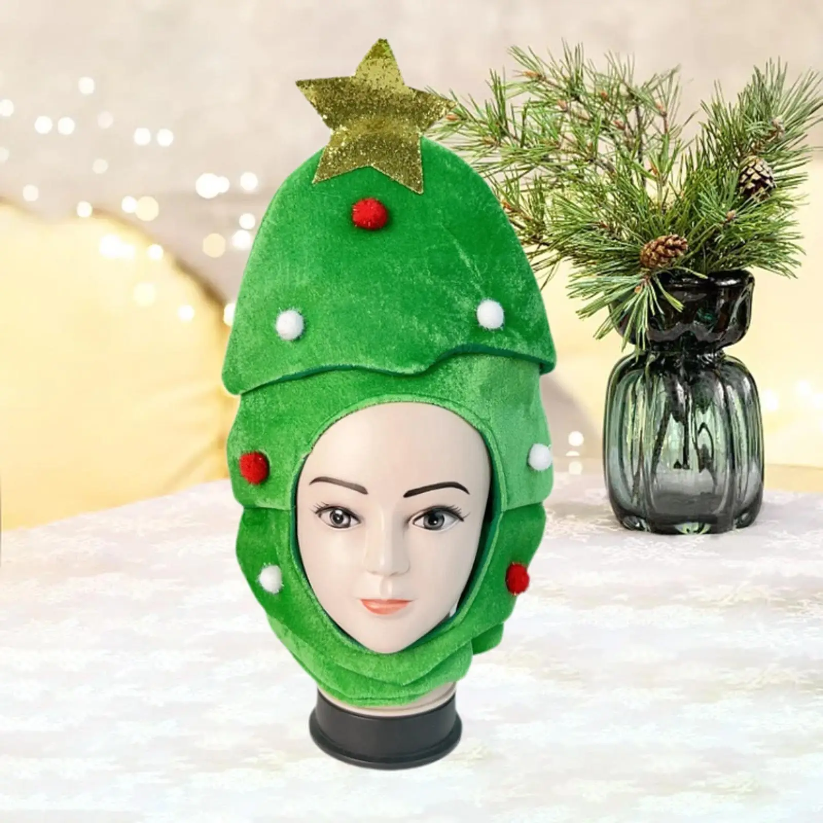 Chapeau d'arbre de noël, accessoires Photo, jouet en peluche mignon pour hommes et femmes, couvre-chef pour