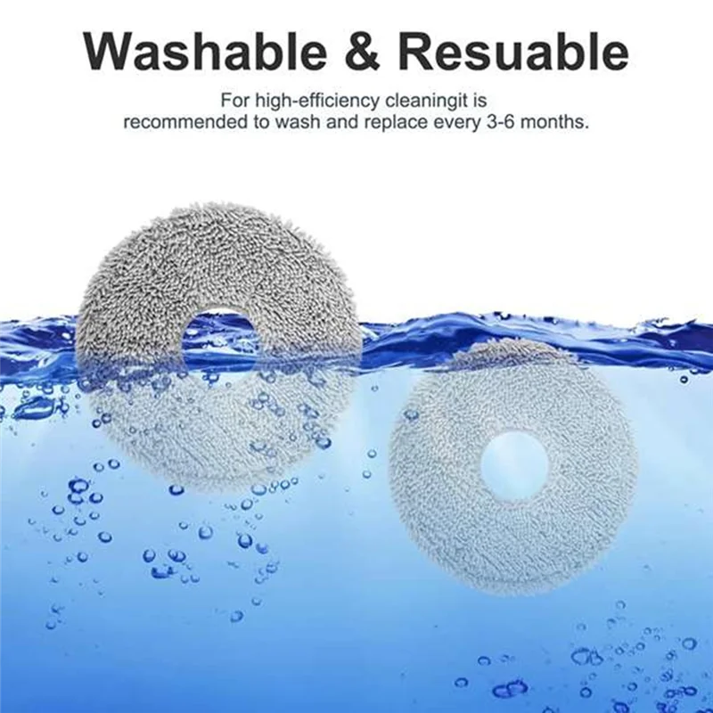 TCF-Spazzola laterale Mop Pad Sacchetto per la polvere Set da 6 pezzi per Roborock Q10 PF/Q10 PF+ Spazzatrice Robot Accessori