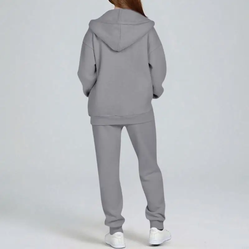 

39BC Women's Full Zip Hooded And Stretch Jogger Pants Set For Yoga Running