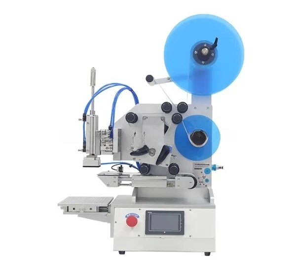 

Desktop Semi-automatic Square Case Labeling Machine Flat Carton Board Labeling with Adhesive Sticker for Industrial Use
