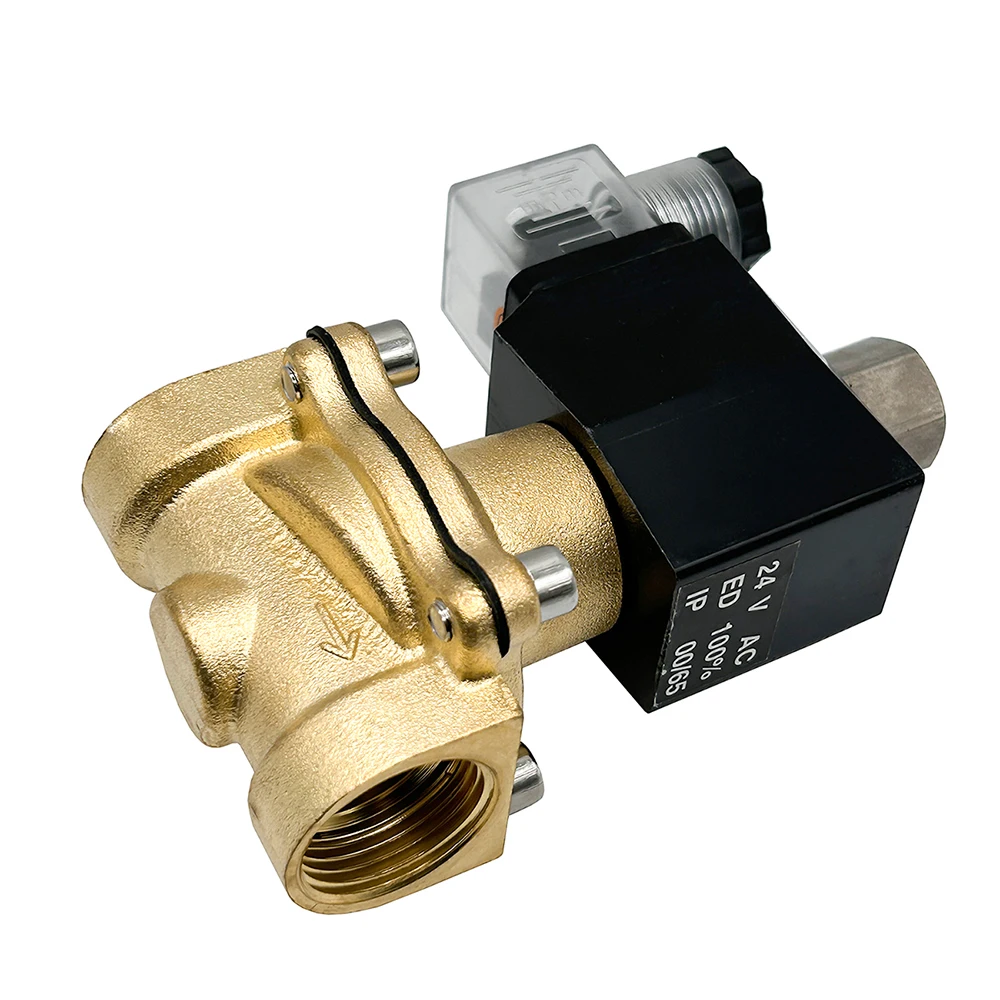Imagem -02 - Válvula Solenóide de Latão Impermeável Normalmente Aberta Ip65 24v 12v 220v 110v Água Gás