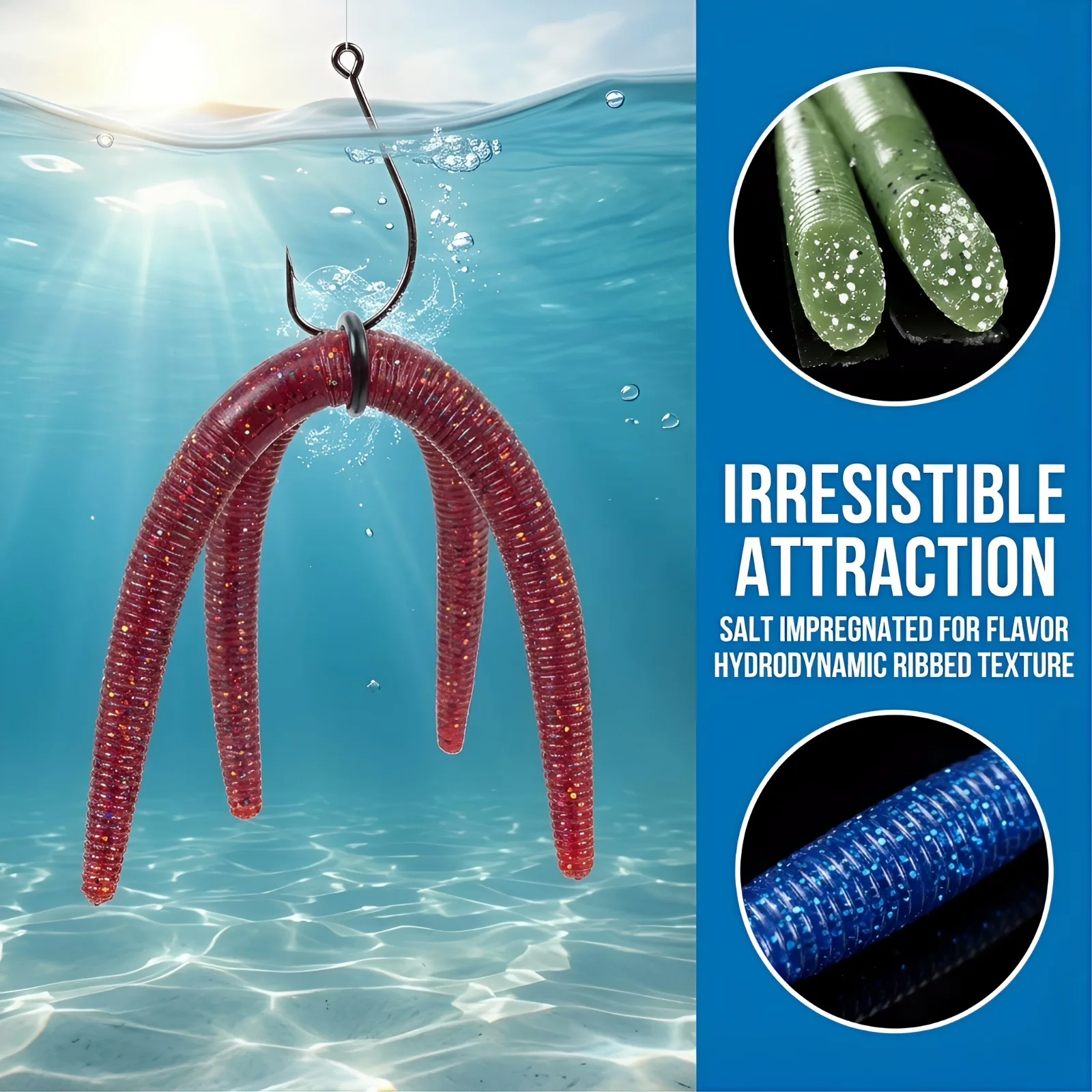 

Набор мягких приманок Goture 208/209/278/279 шт., высококачественные искусственные приманки-черви, высокоуглеродистые крючки, рыболовные аксессуары, коробка для снастей