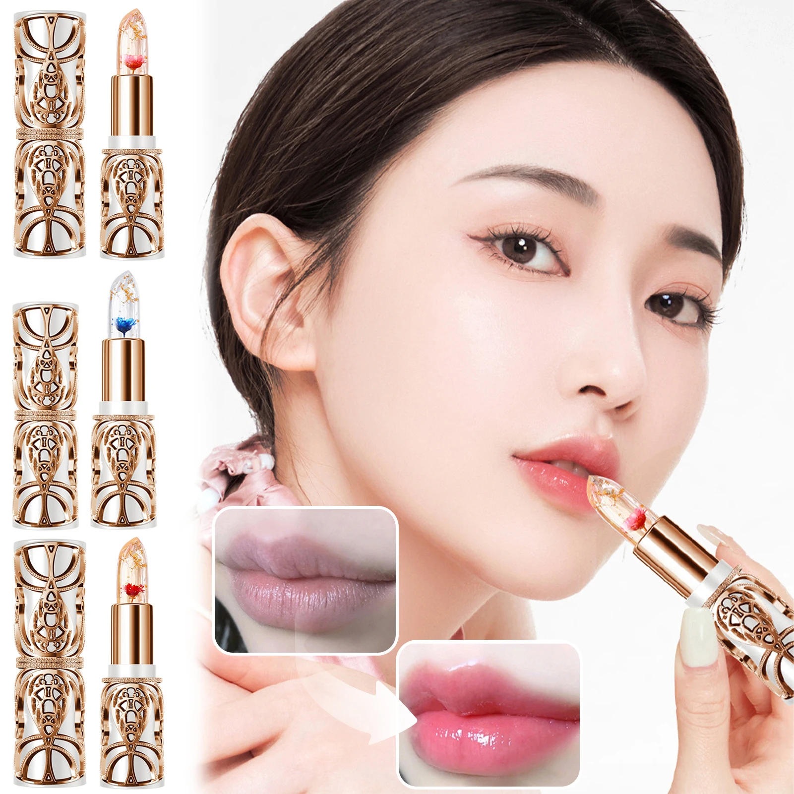 

Magics Lip Balm Lipstick Color Changing Moisturizer Vibrant Tint Long-Lasting Natural Look Lip Treatments Hydrating Protection