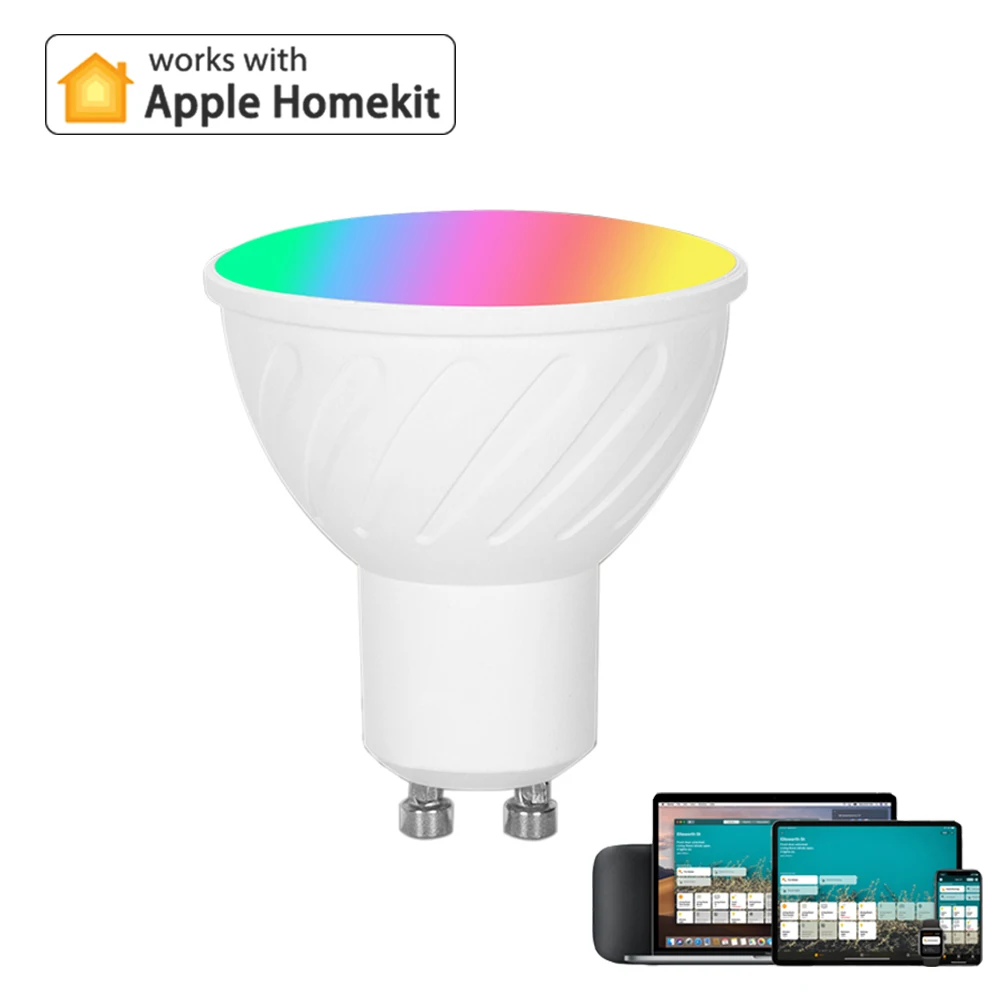 HomeKit faretti LED Smart GU10 WiFi Smart App Dimming RGBCW lampadina Siri Alexa Google SmartThings Alice HA 85-260V 5W