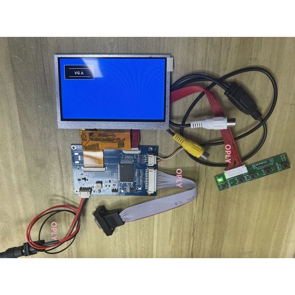 2AV LCD controller board kit + 4.3" panel 480x272 Display car Screen Reversing