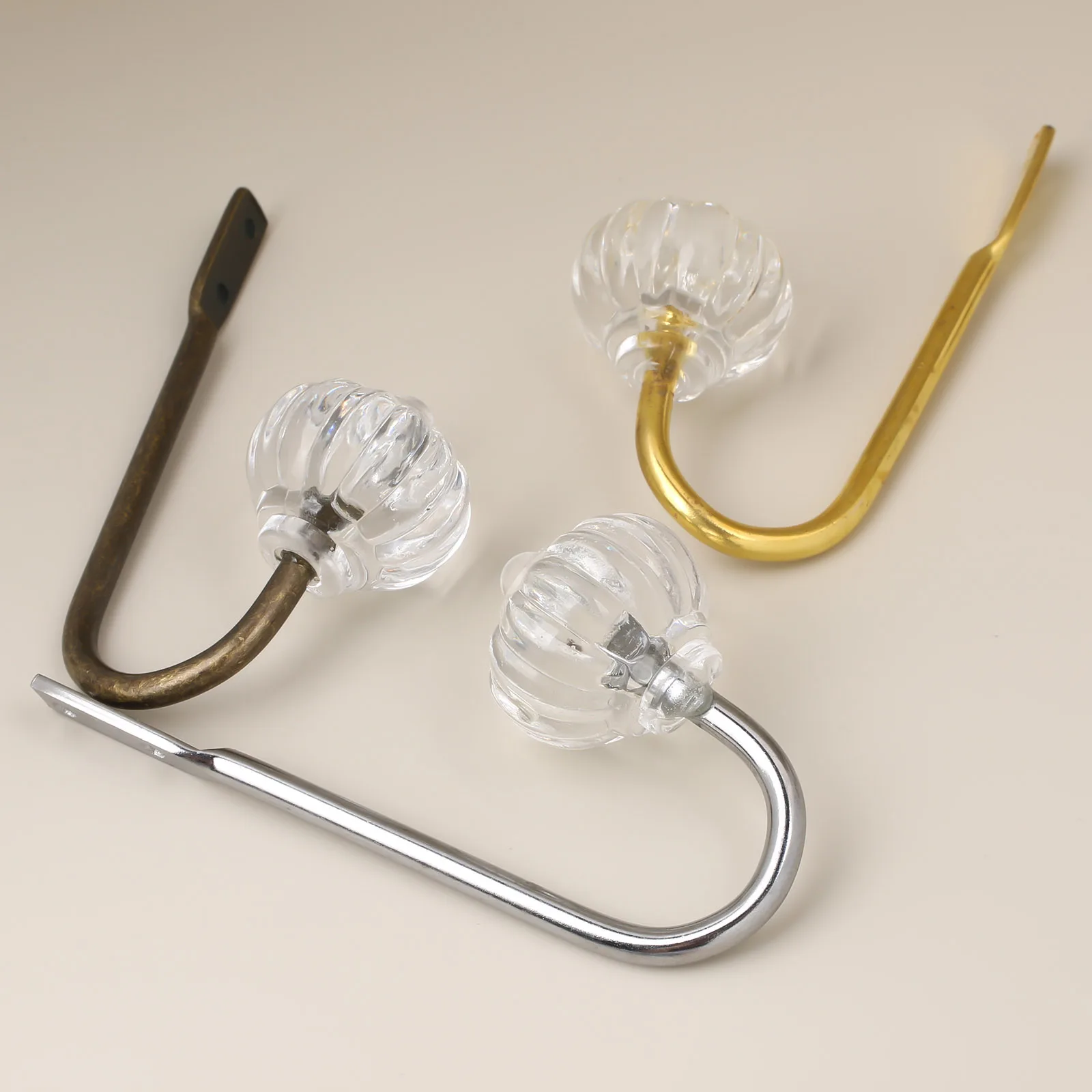 

Simple Kitchen Home Accessories, Single Hook Material, Iron+acrylic, Three Colors To Choose From