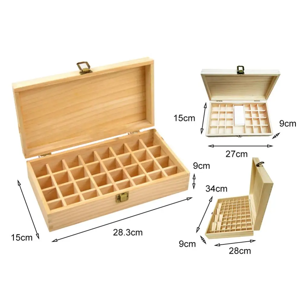 Wooden Essential Oil Box Container Organizer Sturdy Light Weight Excellent Craftsmanship Solid Natural Wood Storage Case 나무 용기