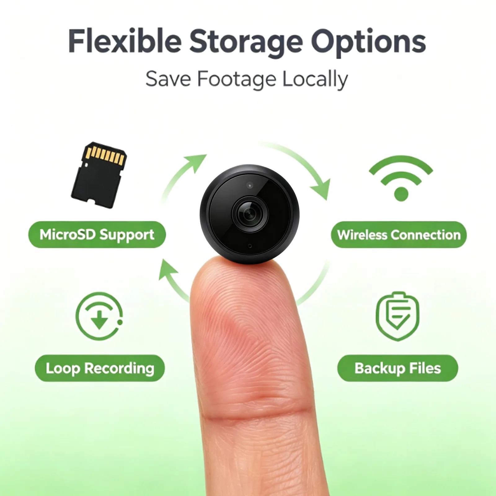 WQ5 HD Resolution Security Camera Dual Lens Wide Angle View WiFi Wireless Connection Remote Live Feed Motion Sensing Warning Notification Auto Overwrite Recording Support Multi User Access Yard Shop Lobby Surveillance Equipment