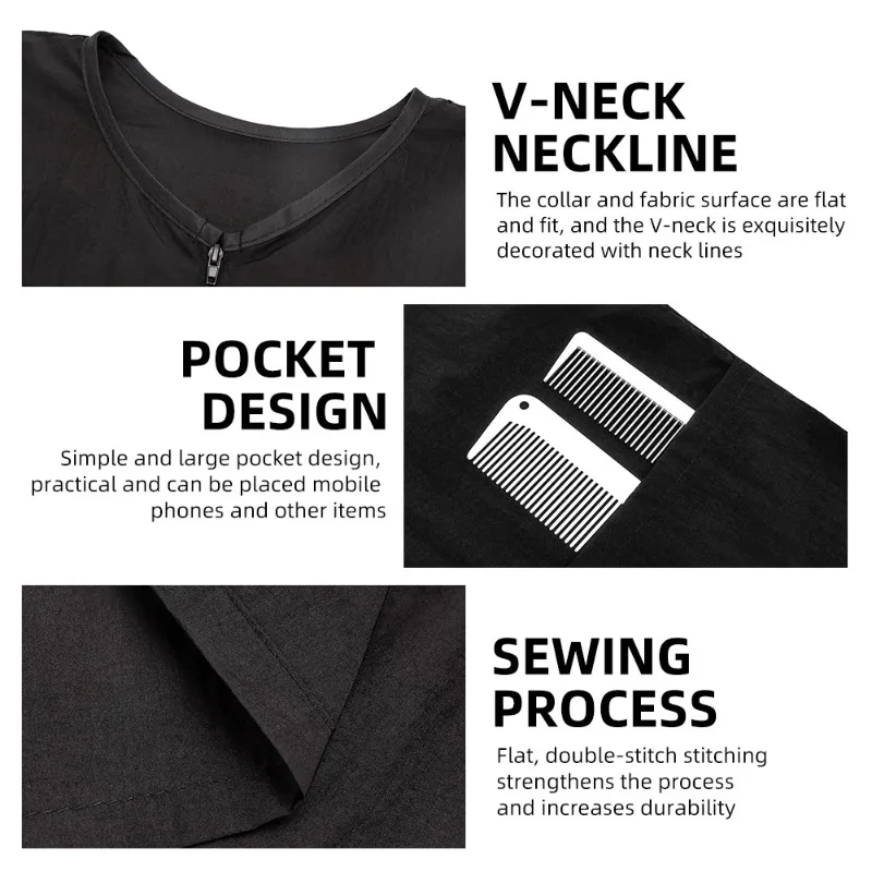 Jubah Potongan Rambut Dewasa Dapat Disesuaikan Tahan Air Jubah Tukang Cukur Penutup Jepret untuk Salon Penataan Pewarnaan Rambut Menggunakan Alat Penata Rambut Tahan Lama