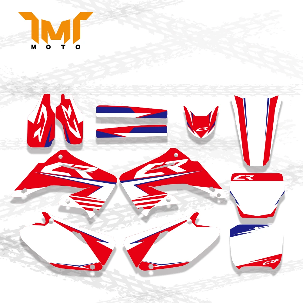 TMT GRAPHICS & BACKGROUNDS DECALS STICKERS Kits for Honda CR125 CR250 2002 2003 2004 2005 06 07 08 09 10 11 2012 CR 125 250