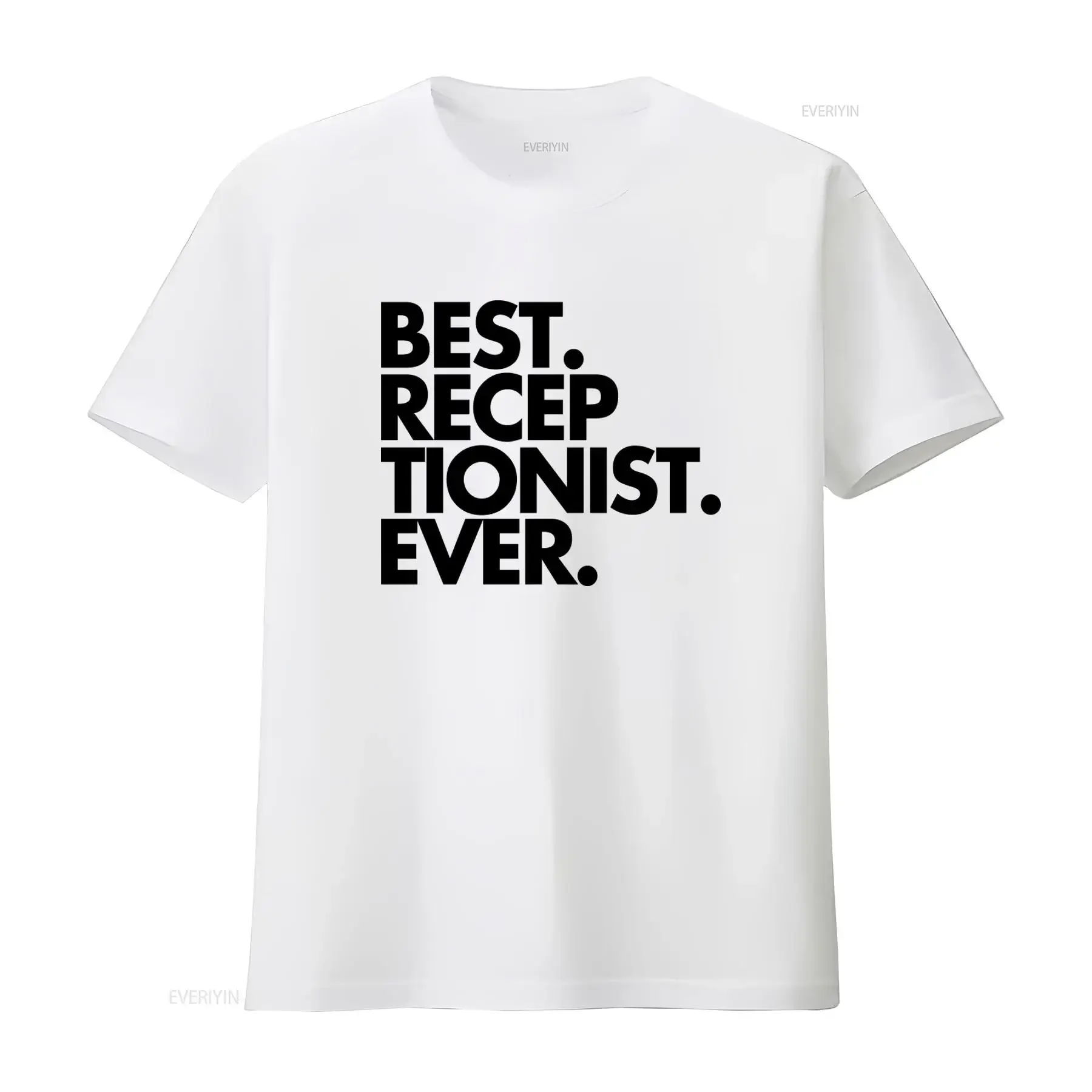 Best Receptionist Ever T Shirt for Secretaries Day Item 1120 vintage Washed Versatile graphic designer clothes Soft streetwear