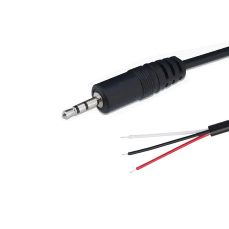 2.5mm Male Plug/Female Jack to Bare Wire Open End TS Mono/3 Pole/4 Pole 2Pole TRRS Stereo Plug Jack Connector 25cm Audio Cable