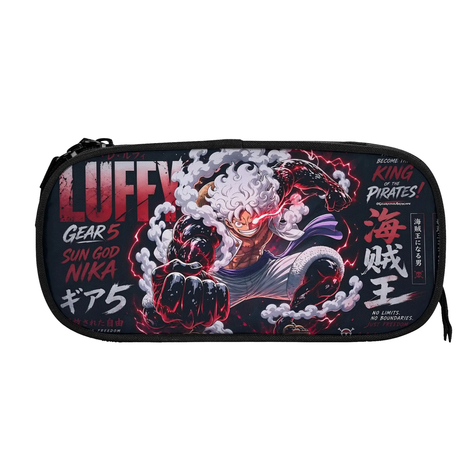 Custom Anime One piece Theme Large Capacity Bags for Child  School Pencil Bag for Boys Gilrs Kids