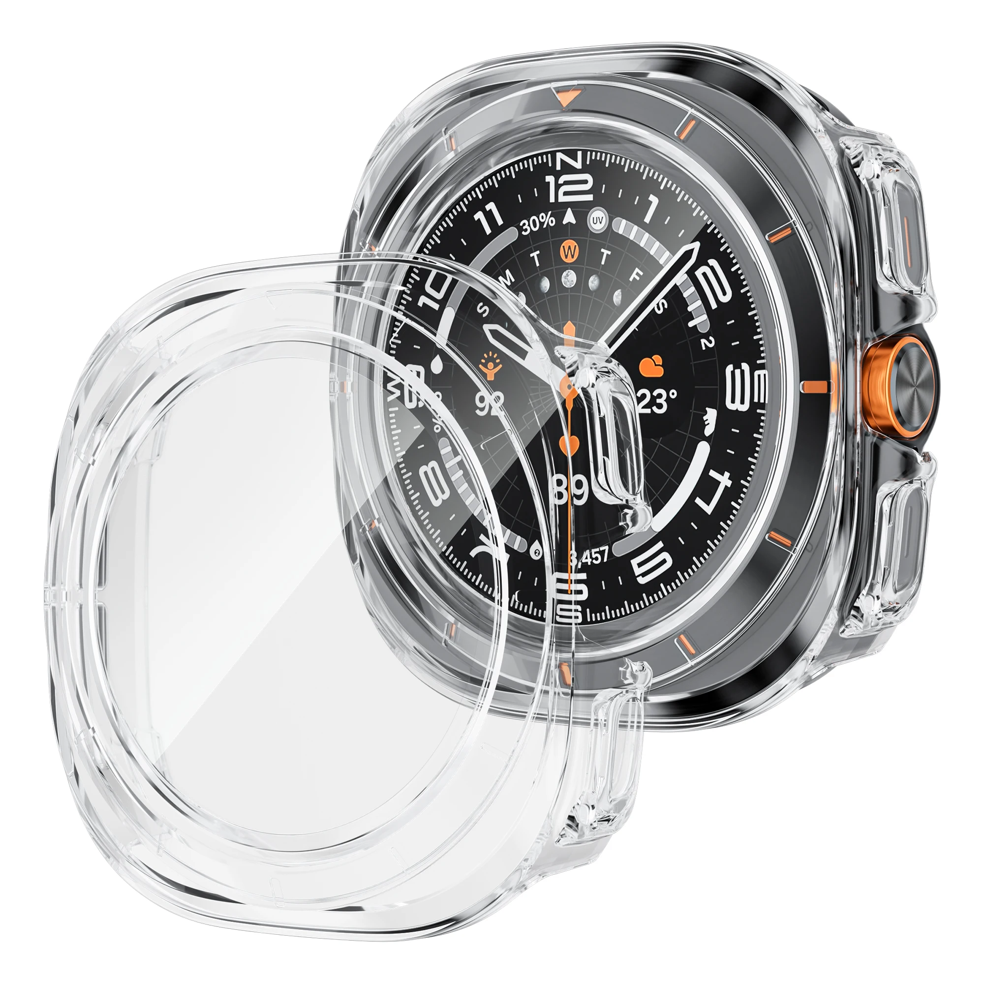 Schutzhülle für Samsung Galaxy Watch Ultra 47mm Zubehör Gehärtetes Glas Displayschutz Hartes PC-Gehäuse Galaxy Watch 7 Ultra Abdeckung – Detail 1