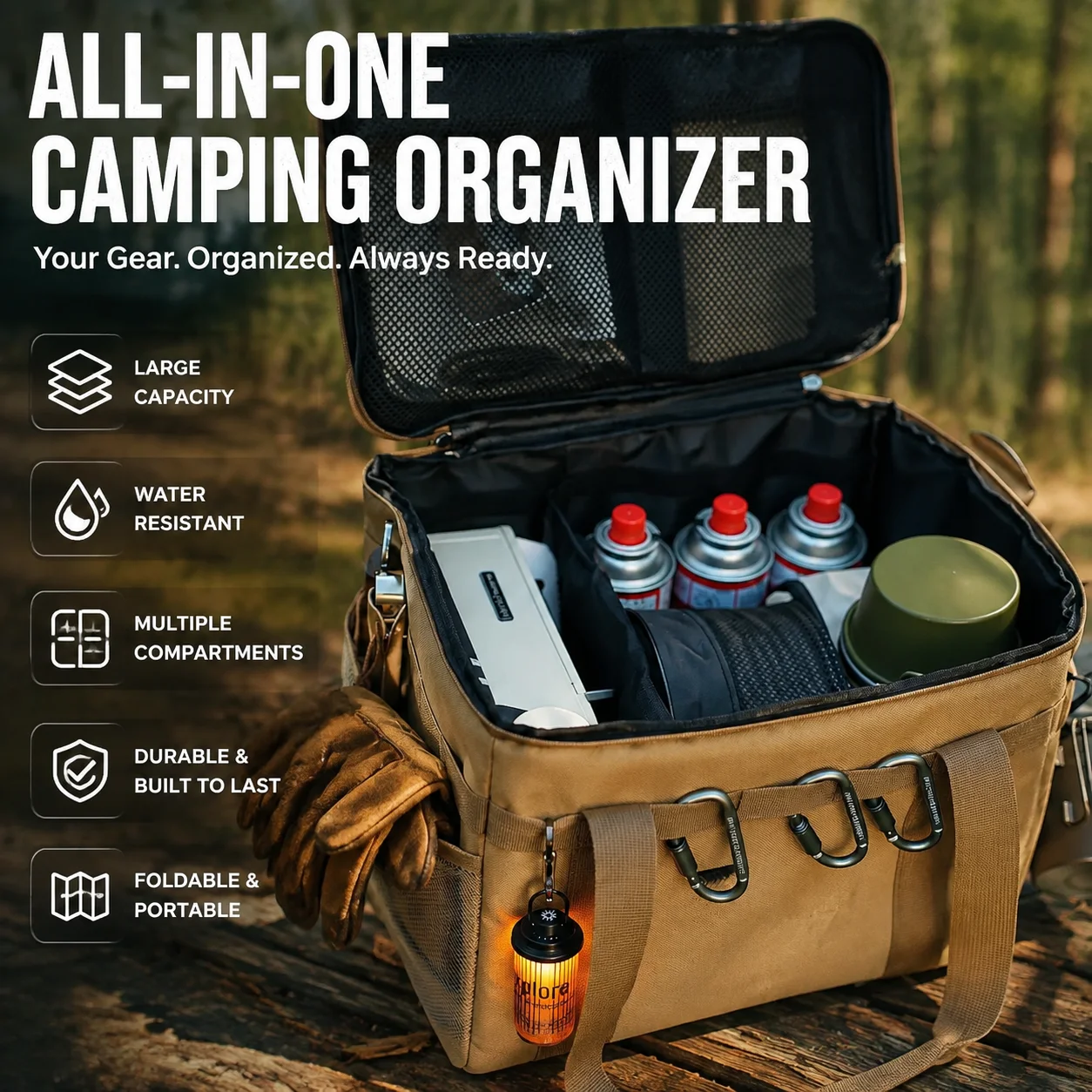 حقيبة تكتيكية عازلة للماء بسعة - مراجعة Outdoor Camping Cooking Equipment وسعره