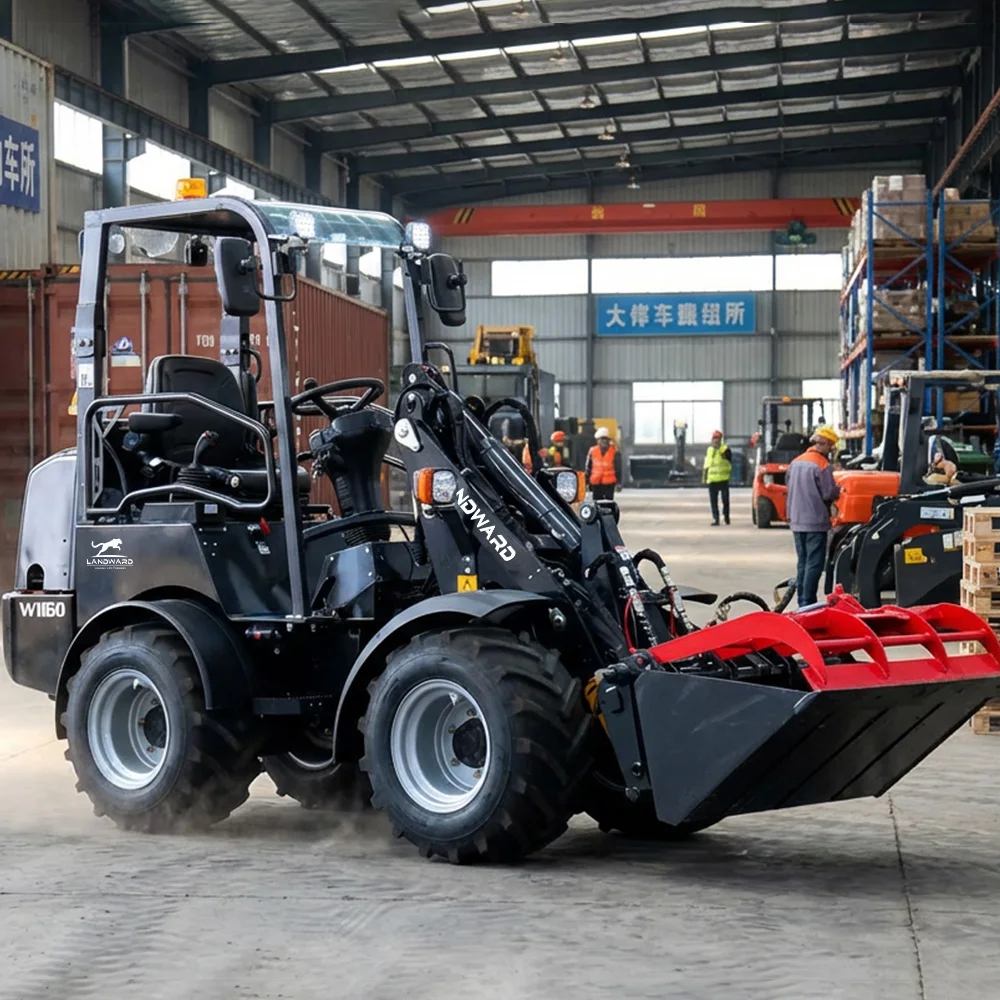 Hot Sale Kubota Engine Diesel Loader Construction Loading Machinery All Terrain Small 4WD Wheeled Loader CE Wholesale Customized