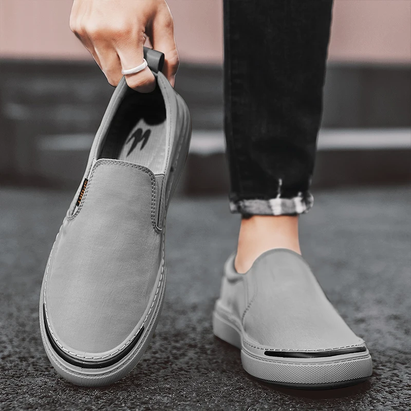 Parzival Mannen Canvas Schoenen Slip Op Rijden Schoenen Loafers Ademende Platte Schoenen Mannen Casual Schoenen Zapatillas Hombre Tenis Masculino