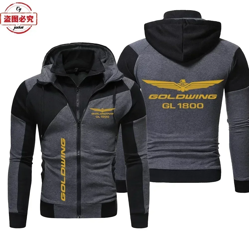 Jaqueta de motociclista com o logotipo da Gold Wing 1800, modelo europeu, fato de ciclismo para corridas, blusa masculina folgada, suéter casual, conj