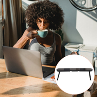 Portable Laptop Stand Foldable Plastic Riser Notebook Holder Desk Adjustable Height Non Slip Lightweight Compact For