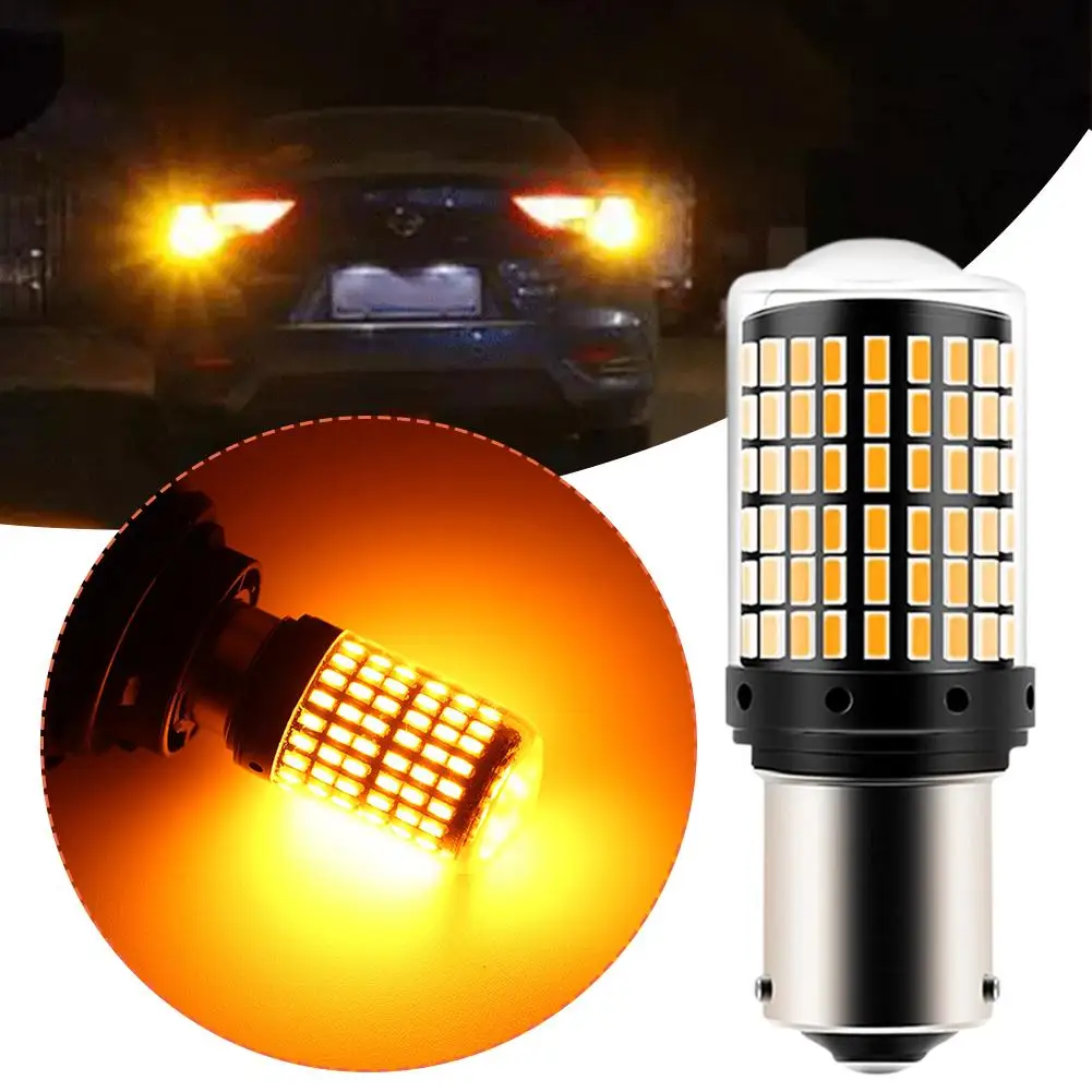 Automotive LED Turn Signal Brake Light 1156 144SMD 3014 High Brightness Reverse Light Decoding Constant Current Anti Flicker