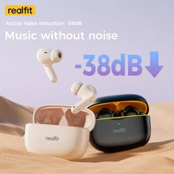 Realfit-Écouteurs Bluetooth sans fil F3 ANC, suppression active du bruit, stéréo HIFI, écouteurs pour Realme Lenovo LP40 GM2 Pro