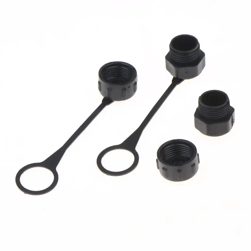 5Pcs Internal Thread/External Thread Connector Cover With Rope M12 Dust Cover For Aviation Plug Special Male And Female Cap